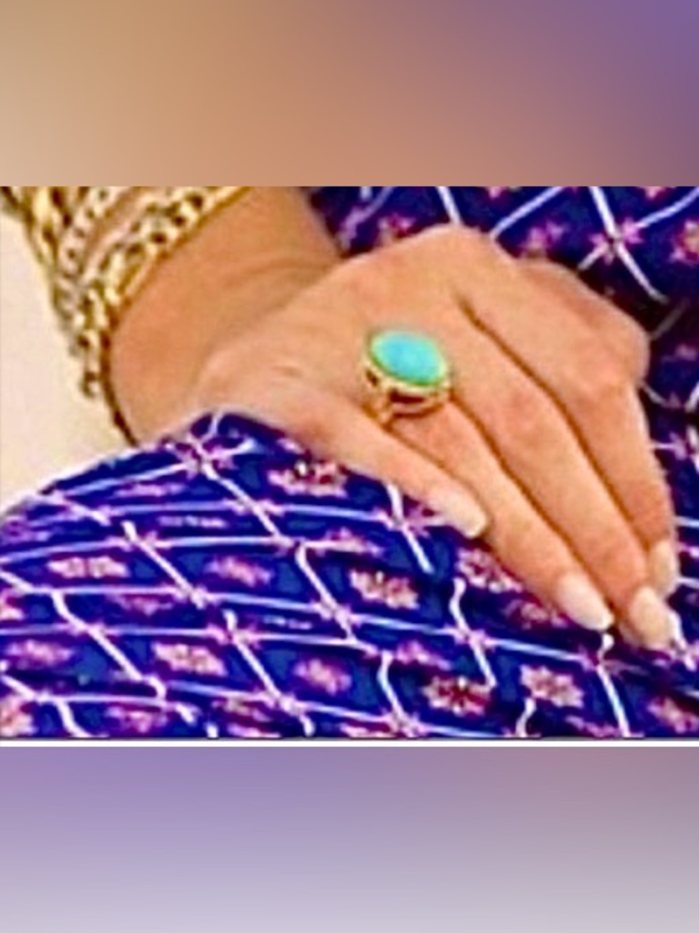Silpada Turquoise and Brass ring-size 5.5